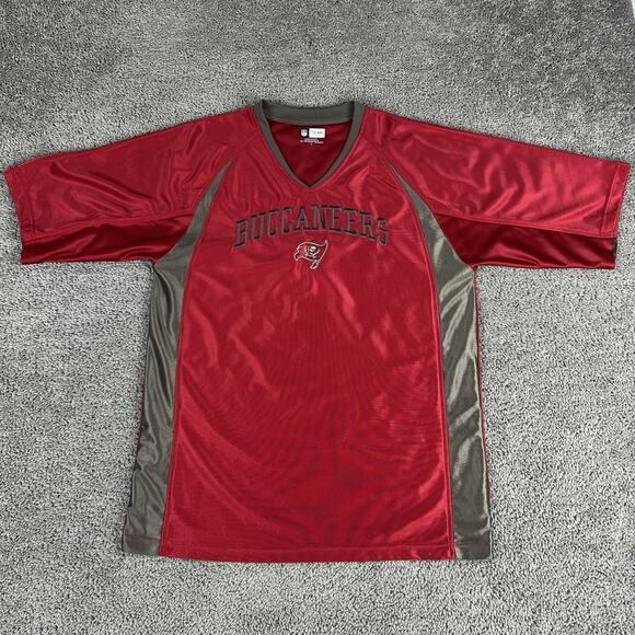 NFL Team Apparel Other - Tampa Bay Buccaneers Shirt Mens Large Red Gray NFL Football V-Neck Team Apparel